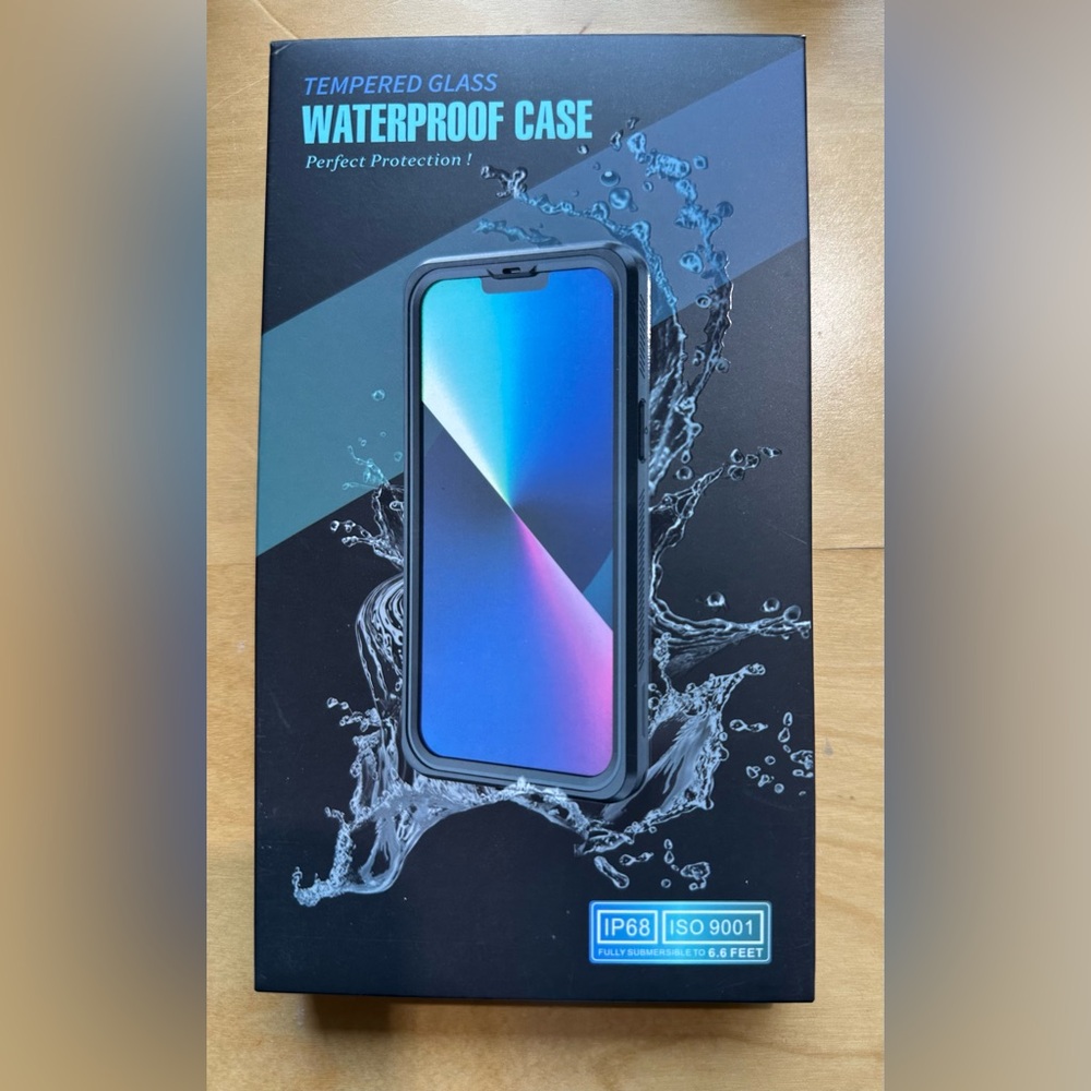 📱iPhone 13 Pro Max Tempered Glass Waterproof Case, NEW